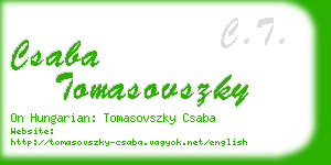 csaba tomasovszky business card